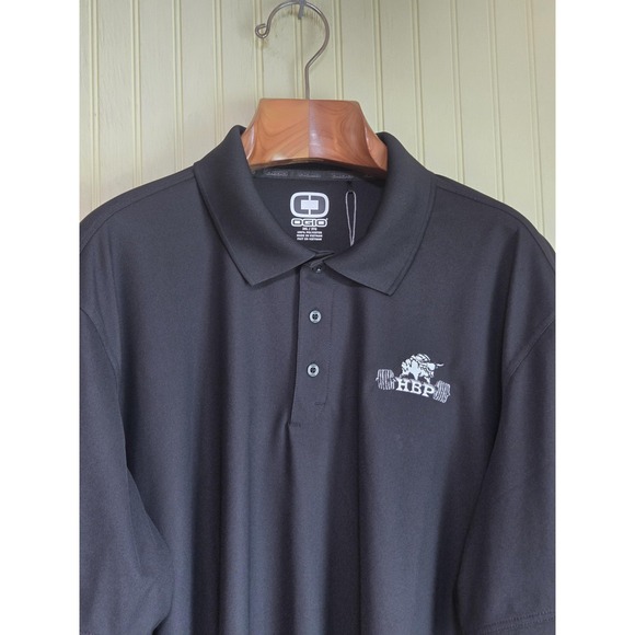 Ogio Polo Shirt Mens 3XL Black HBP Bull Weightlifting Embroidered Performance - Picture 1 of 9